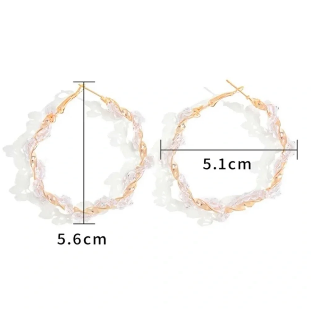 Gold Accent Hoops - Picture 5 of 7